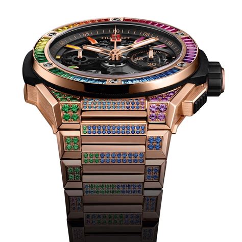 king gold rainbow hublot|hublot big bang 42mm price.